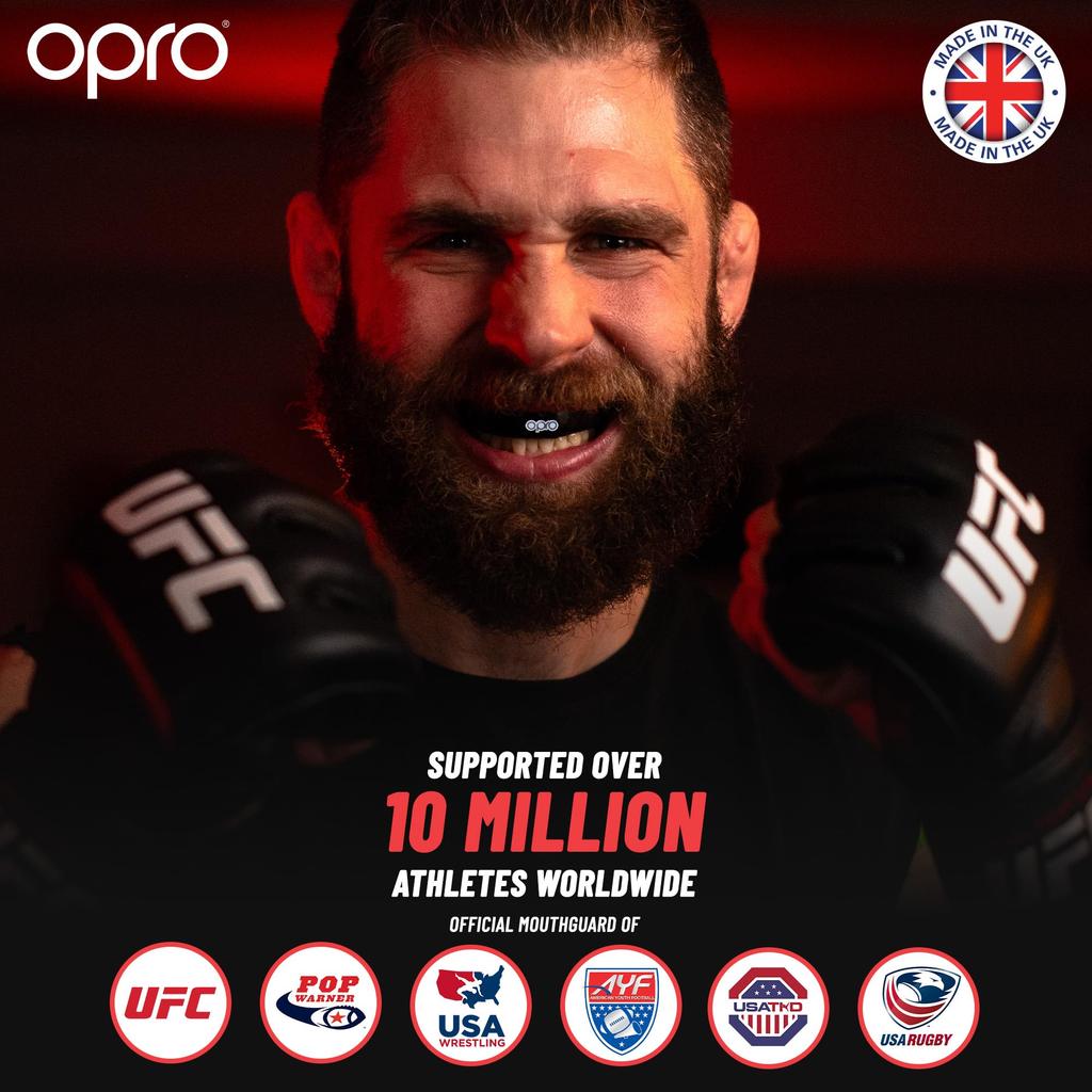 OPRO Sports No Boiling Made In the UK Snap-Fit Mouthguard, Needed, [Official Store] (Adult, White)