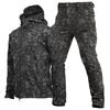Men's Outdoor Warm-up Set - Camouflage Lined Thick Jacket and Pants, Soft-shell Jacket Set
