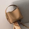 Bag women's new leather versatile high-end messenger bag women's retro shoulder portable bucket bag