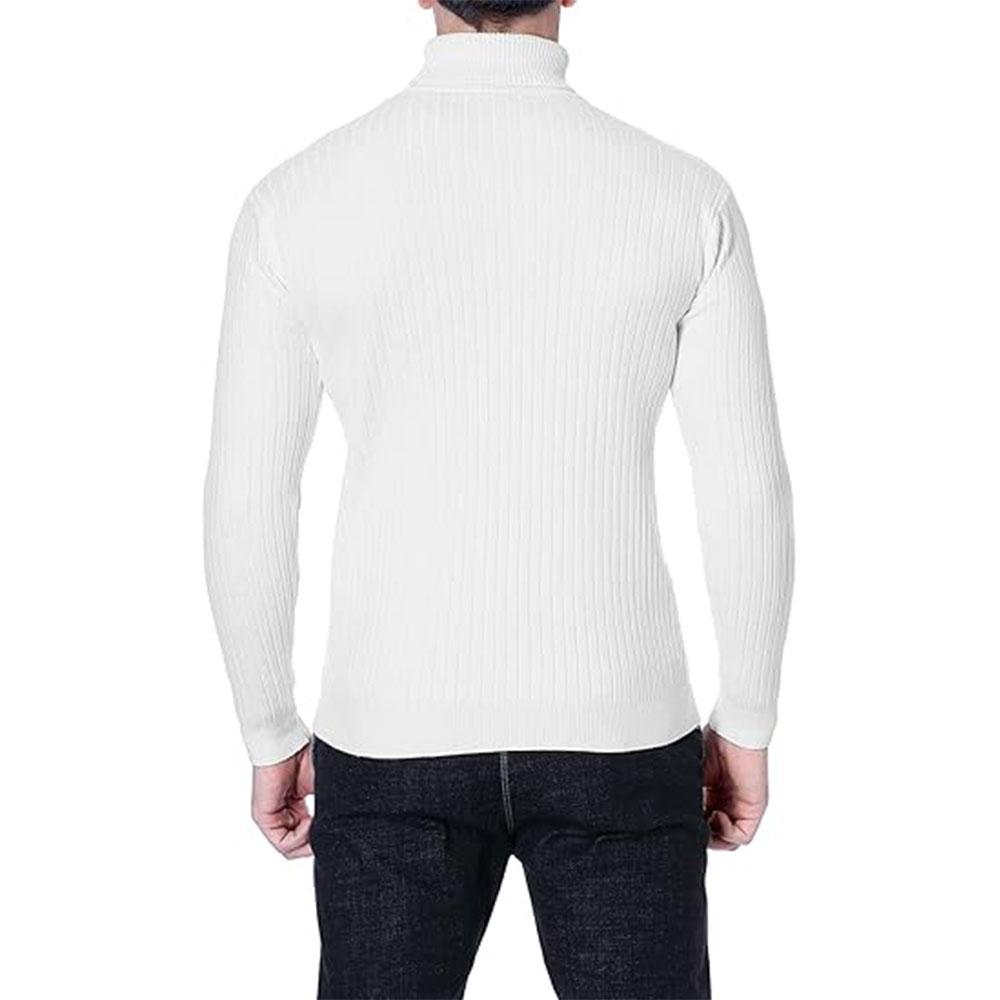 Men's Turtleneck Sweaters Men Pullovers Casual Slim Fit Sweater Male Bottoming Shirt Autumn Winter Warm High Elastic Tops