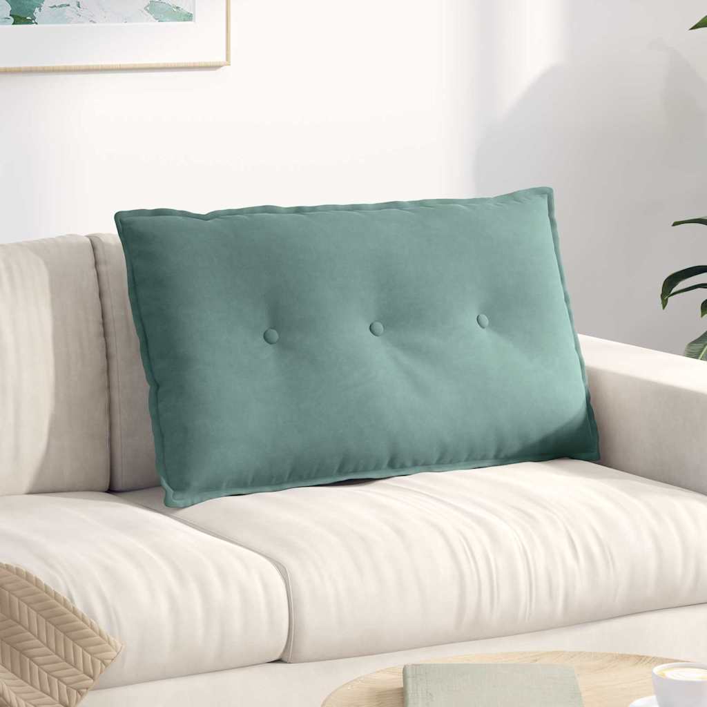Back Cushion Sea Green 80 x 50 cm Cord Fabric