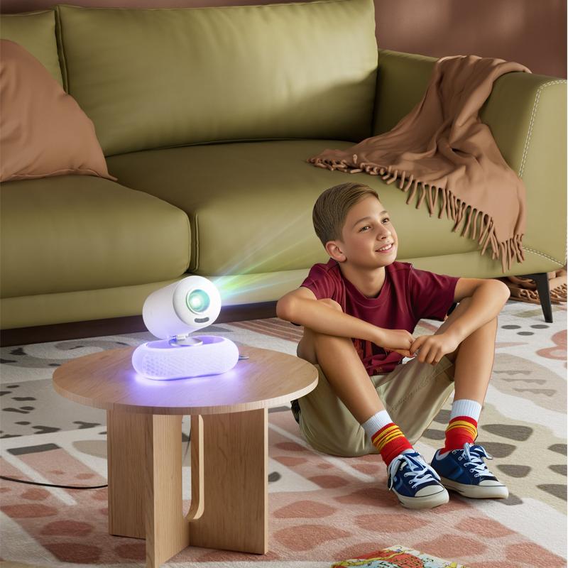 Vivicine Nejnovější YT900 Android 13 1920x1080p Full HD 1080p projektor pro domácí kino, Automatické ostření, Automatická korekce lichoběžníkového zkreslení