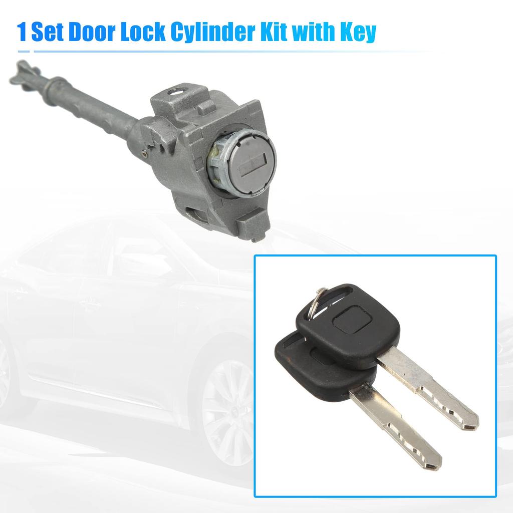 Edinstry Car Door Door Lock Key Front Door Cylinder Kit with 2 Compatible with Toyota Lock, Pin, Cylinder, Keys, 2013-2017, 72185-T2A-A01