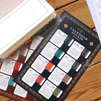 2025 Yearly Calendar Stickers Vintage Monthly Daily Planner To Do List Notebook Planner Index Stickers Self Adhesive Bookmarks