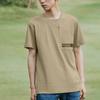 Timberland Hidden Pocket Solid Color Round Neck Short Sleeve T-Shirt Men Tops Light-Earth A2DMU-269