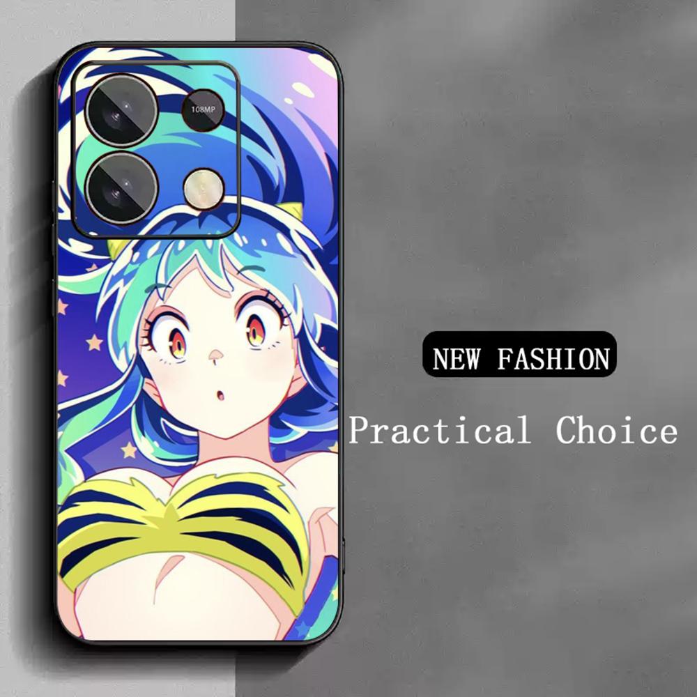 

Classic girl Yatsura LUM classic anime Phone Case For Redmi Note 14 13 12 11 Pro Plus S 5G 14C A3 Soft Black Phone Cover Redmi Note 13 5G