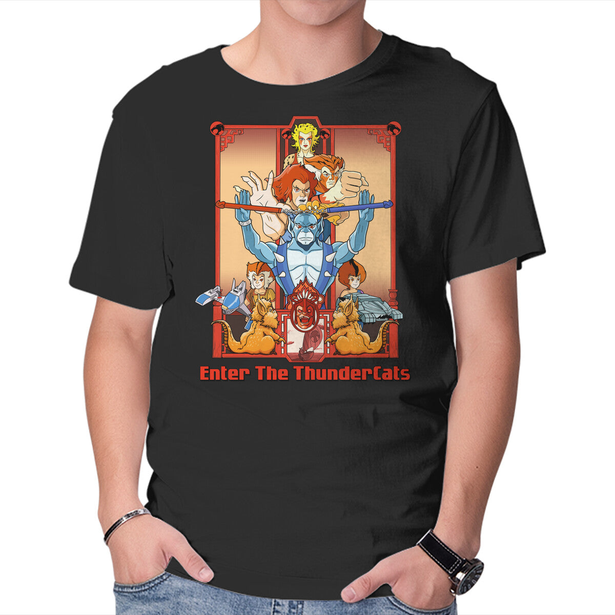 Unisex Crew Neck T-Shirt Enter The Cats Graphic Short Sleeve Casual Tee XXXL