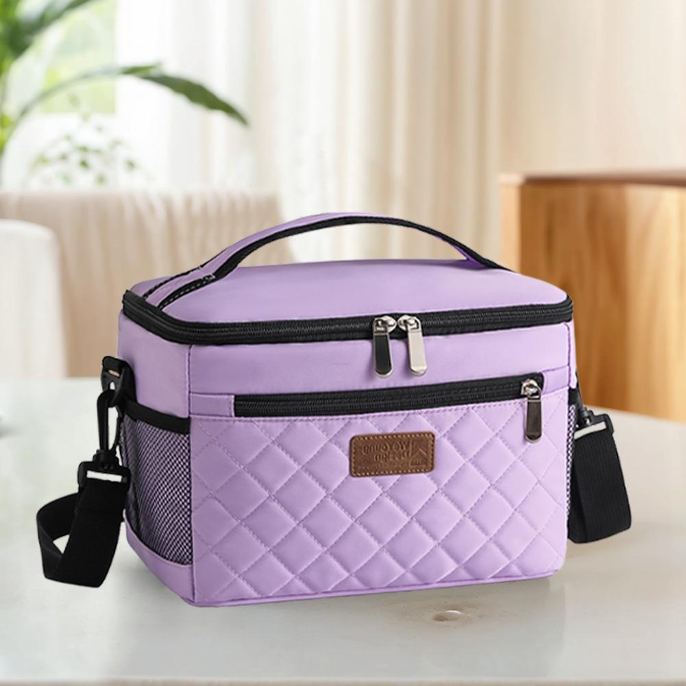 

Reusable Lunch Box Leakproof Soft Cooler Cooling Tote Cooler Bag for Men and Women фіолетовий