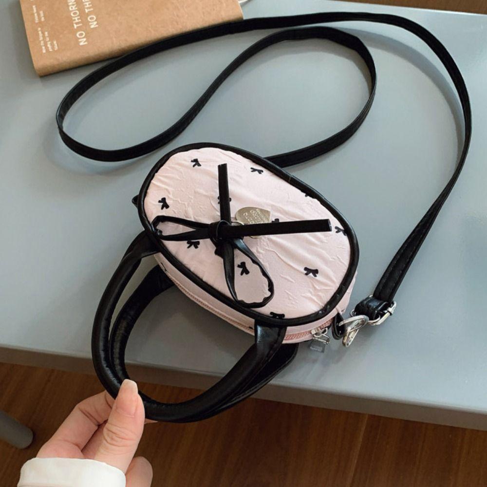 Y2K Bow Polka Dot Crossbody Bag Love Pendant Vintage Handbag Mini Top-Handle Bag  Women&Men