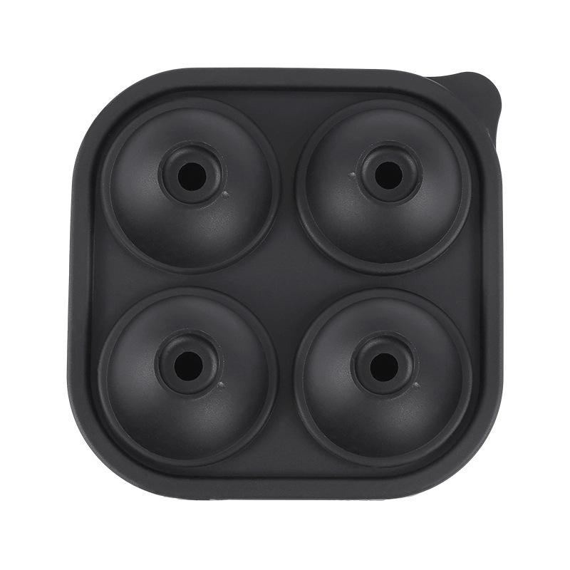 Summer Silicone Ice Compartment 4-hole with Lid Rose Diamond Ice Cube Film Ice Hockey Whisky DIY Ice Film