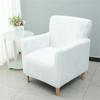 Solid Color Tub Club Armchair Cover Stretch Sloping Arm Back Slipcover Soft Single Small Chair Seater Sofa Covers For Home Club