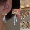 Fashion Bow Earrings Set European American Style for Party Carnival Banquet Festival Travel Gift for Women