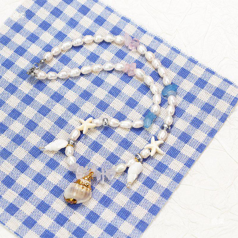 Electroplated Shell Conch Edge Jewelry Kit for DIY Necklaces & Earrings