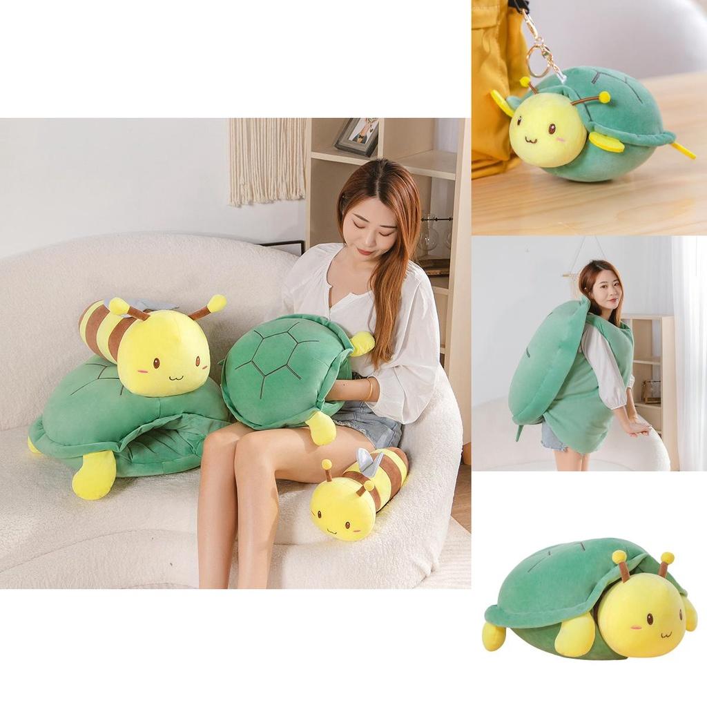 Süßes tragbares Schildkrötenpanzer-Stofftier für kreatives Spielen und Abenteuer