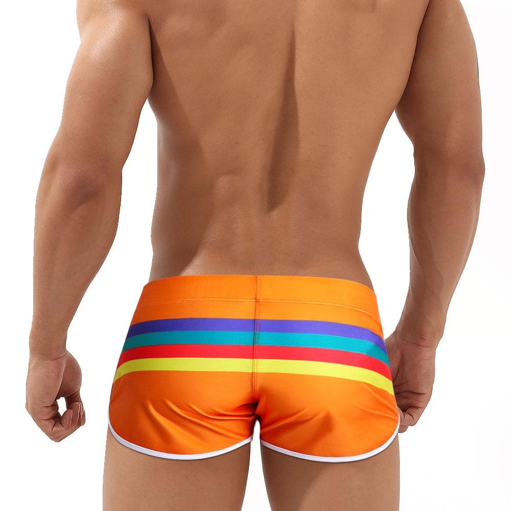 Men Swim Trunks Fit Sexy Swimwear Beach Wear Tanning Surfing Black Flower