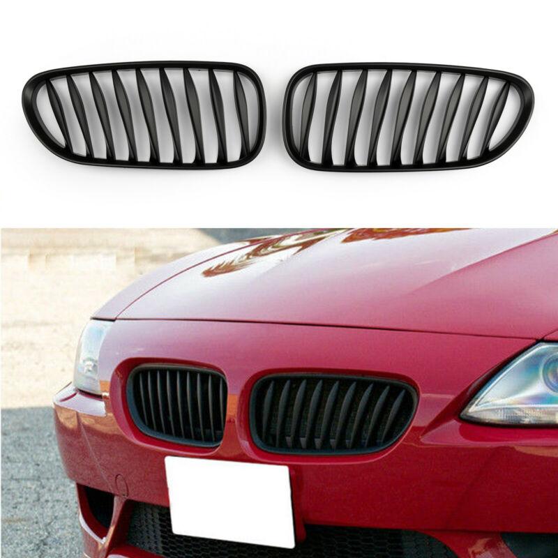 Matte Black Front Bumper Sport Kidney Grille Grill For BMW Z4 E85 E86 2003-2008