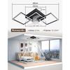 Ventilateur de plafond silencieux NETTLIFE avec éclairage LED, 3000-6500K, 6 vitesses, télécommande minuterie, chambre/salon, 68 cm