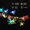 100/50/20LED Solar Powered Cherry Blossom Fairy Lights, Auto on/Off Waterproof Outdoor Garden Decor for Wedding Valentine’s Day Gift