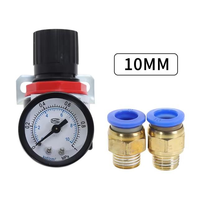 EU AR2000 Filettatura 1/4" BSP Regolatore di Pressione per Compressore d'Aria Pneumatico Valvola di Riduzione Raccordi Connettori 4MM 6MM 8MM 10MM 12MM