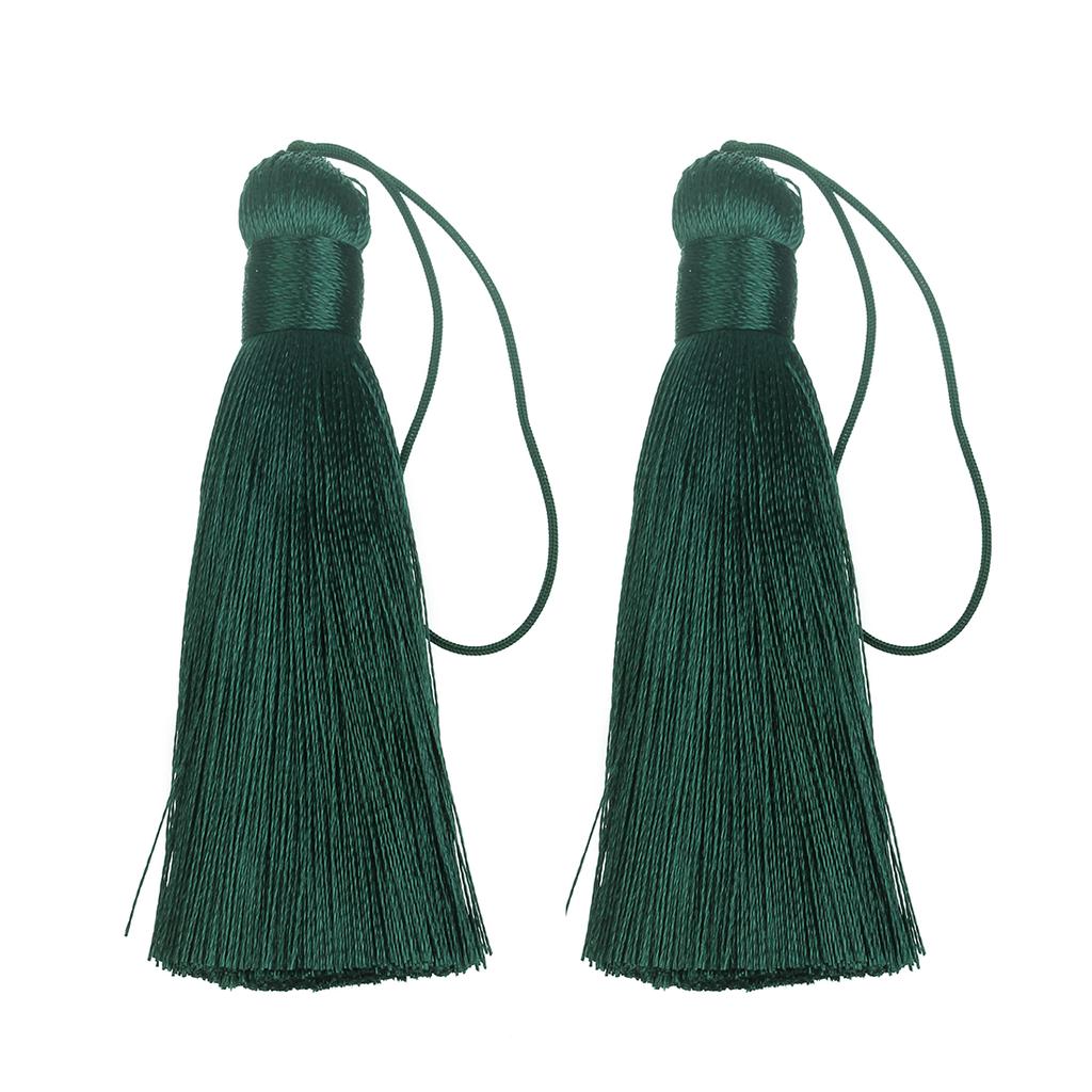 6pcs 82mm Silk Tassel Fringe Hanging Rope Long Line Tassel For Jewelry Making DIY Crafts Clothing Earring Key Chain Decoration
