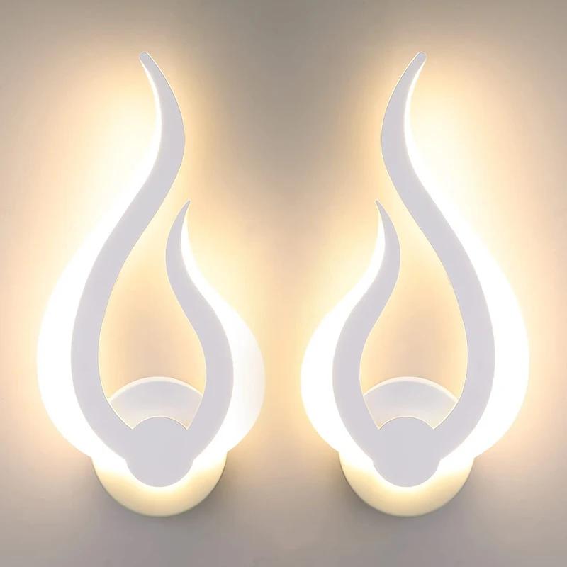 Xiaomi Creative Flame LED Modern Wall Lamp 12W AC85-265V Acrylic Touch Bedside Lamp for Indoor Corridor Bedroom Lighting