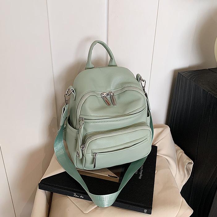 Fashion casual backpack women's new trend versatile student bag high sense class commuter women's bag