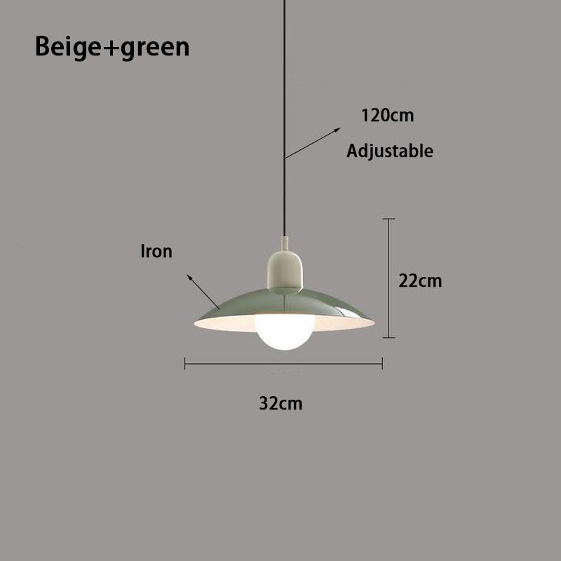 Mid-style Nordic Color Macron Cining Room Bedroom Lighting Chandelier Simple Modern Bauhaus Dining Table Chandelier Study Lamp