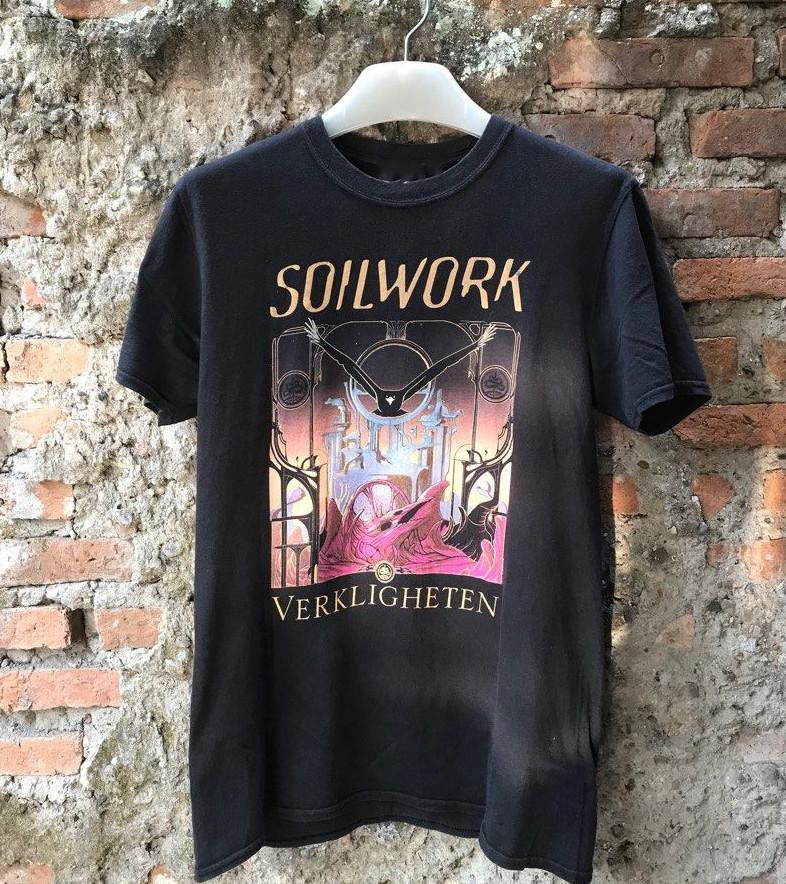 Vtg SOILWORK Band Soilwork Verkligheten Cotton Black All Size Unisex Shirt KN143 Unisex T-Shirt XXL