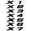 For BMW X1 X2 X3 X4 X5 X6 X7 GT Logo Emblem Rear Trunk Badge 3D ABS Chrome Black Car Sticker Decals