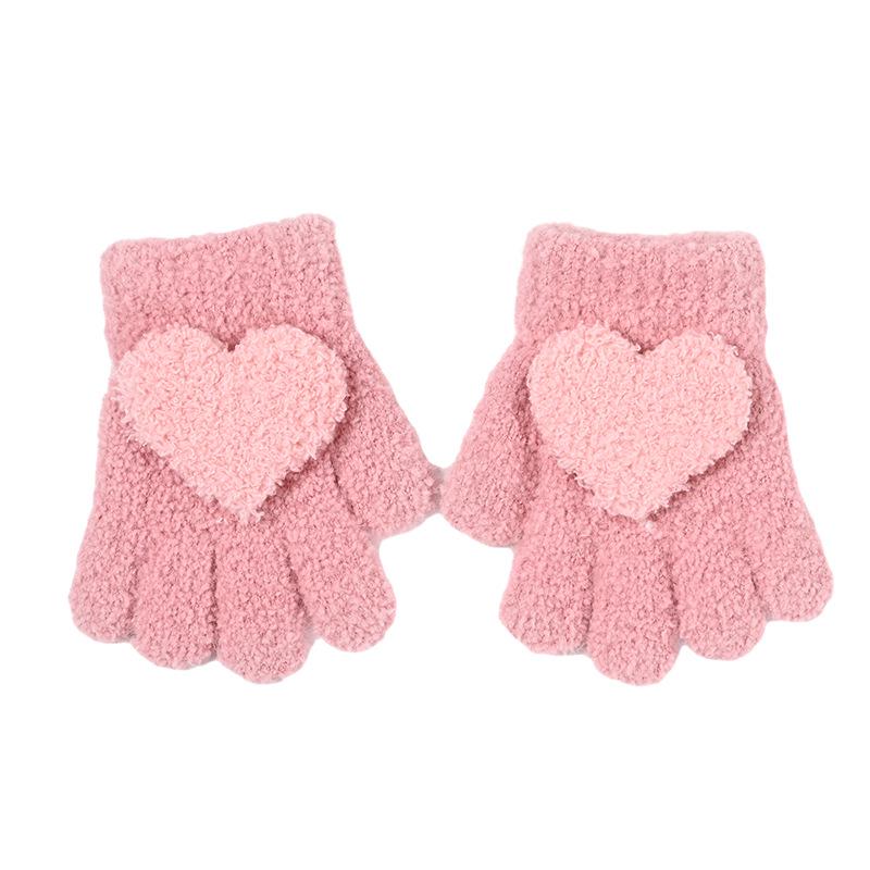 Gemütliche Fünffinger-Strickhandschuhe für Kinder für Herbst/Winter