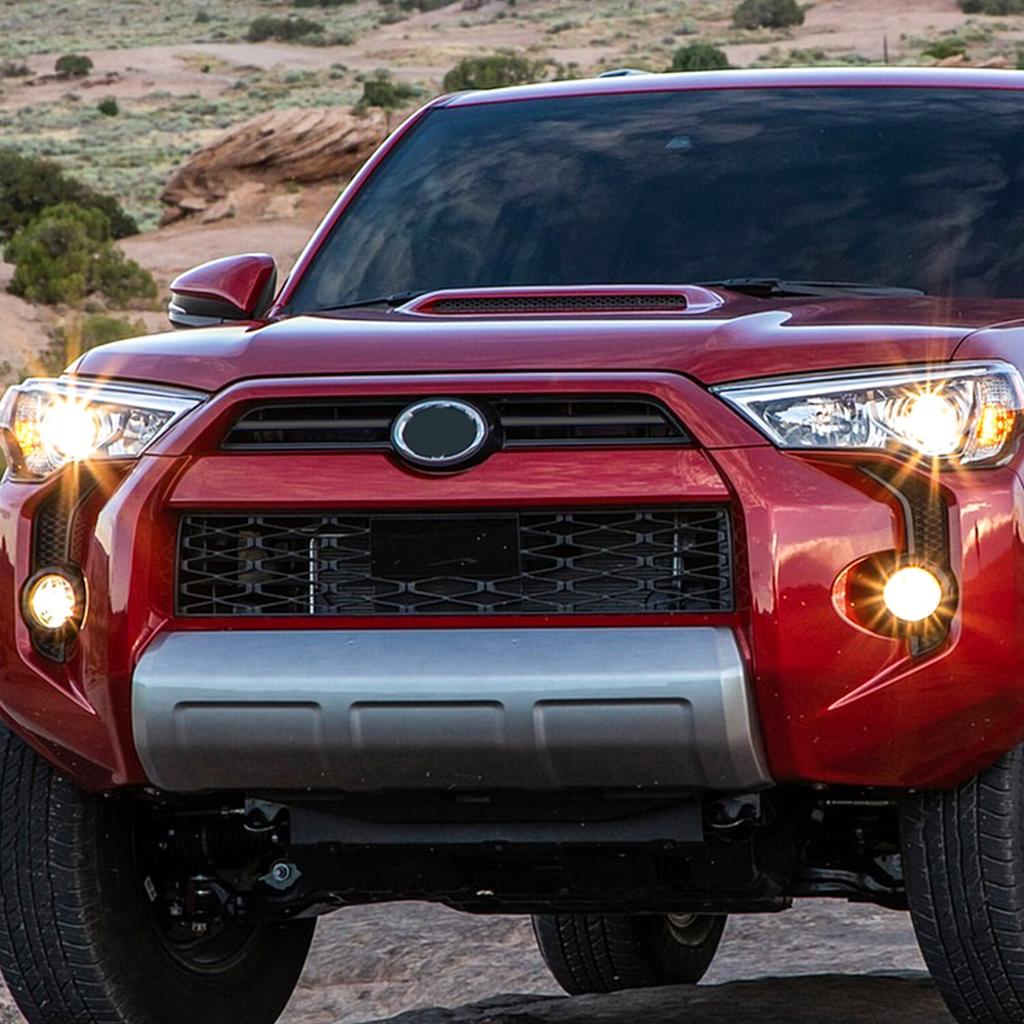 Matte Black Overlay Front Center Grill Cover Trim ert Bezel For 4Runner 20-23