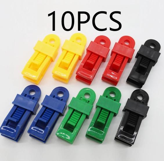 10pcs Heavy-Duty Tent Clips - Windproof And Sturdy, for Securing Tarp And Awnings During Outdoor Camping And Explorationx