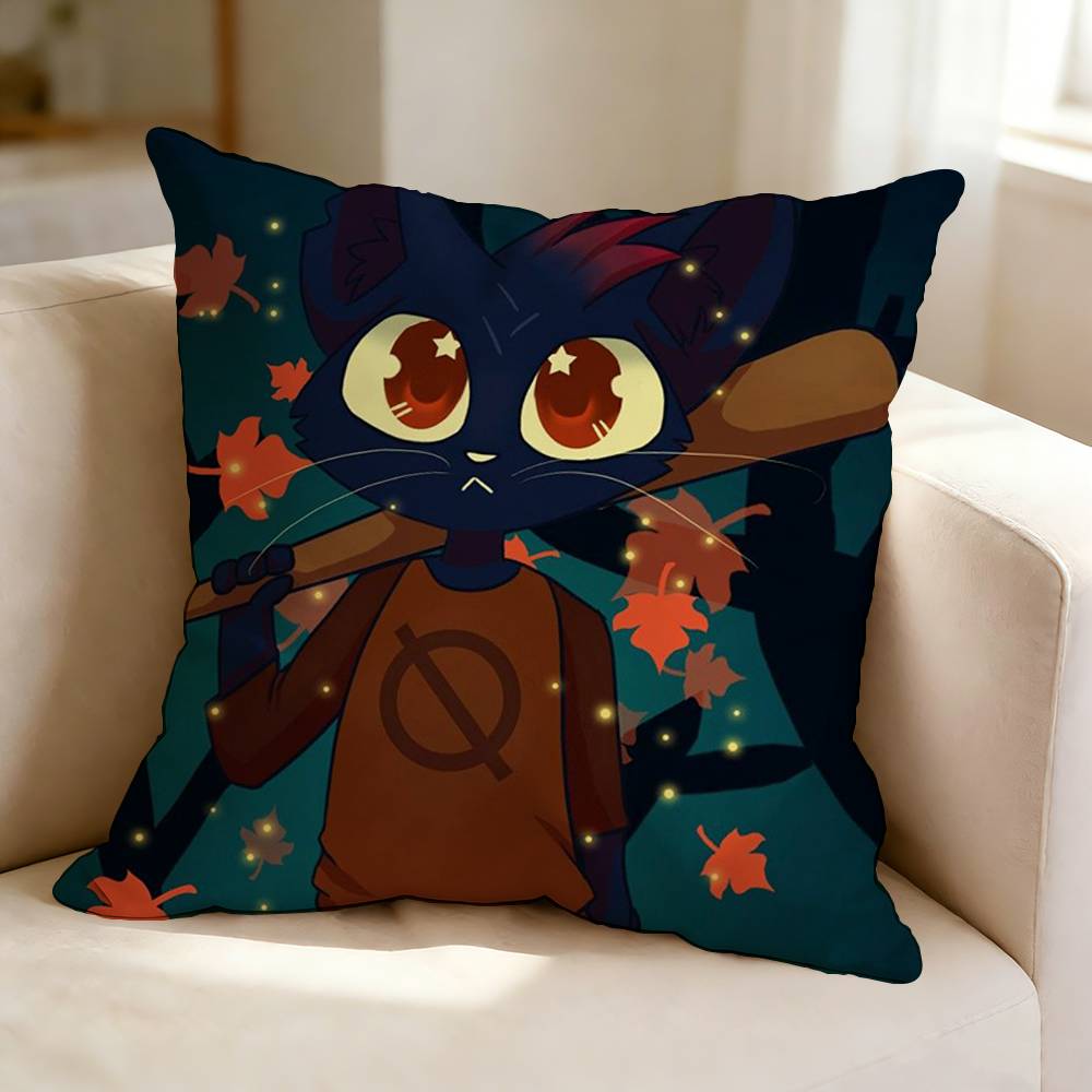 The indie game N-Night in the W-Woods  Square Double-Sided printed Pillow Case Bedroom Bedside Pillow Sofa Cushion Cover