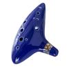 12 Holes Alto C Ocarina Ceramic Ocarina with Lanyard Handrest Mini Wind Instrument for Beginners