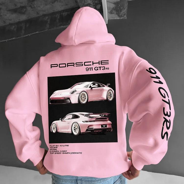 2025 Frühling Herren Herzklopfen Auto-Print Hoodie - Beliebtes Kapuzensweatshirt