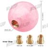 Marble Style Round Ball Shift Knob - Universal Fit For 5 & 6 Speed Manual/Automatic Vehicles, With 3 Adapters HTRACING (Light Pink)