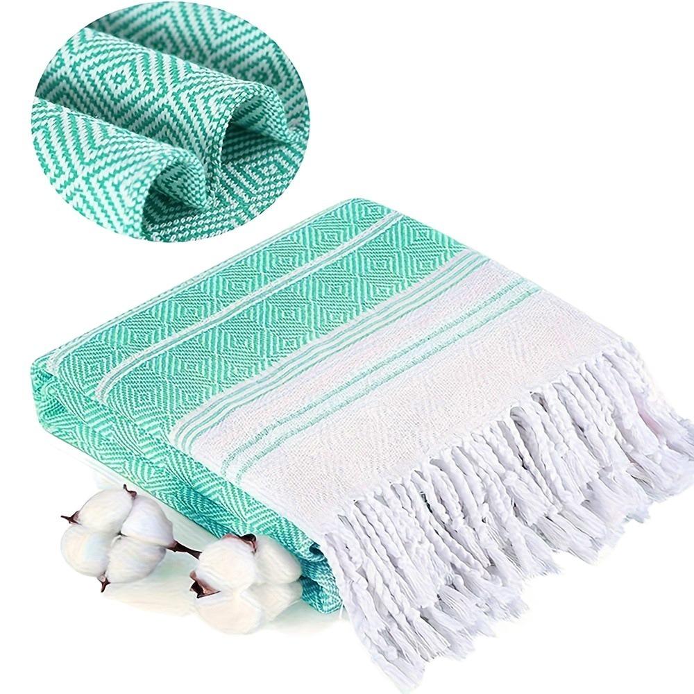 Stripe Travel Blanket Lightweight Cotton Bath Towel Set New Sand Free Towel