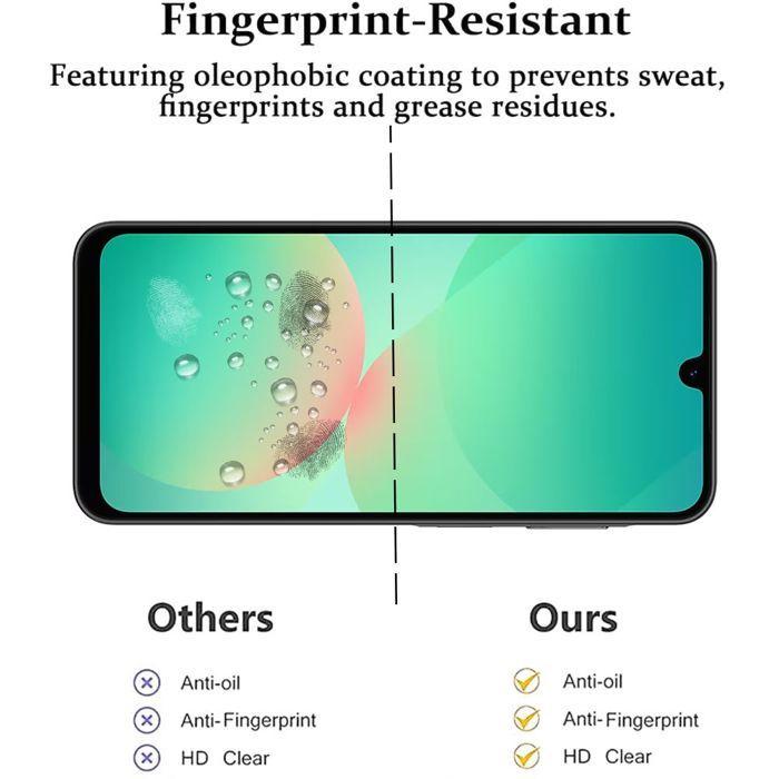 Film de protection en verre trempé - Samsung - Galaxy A26 5G - Lot de 2 - Résistant aux chocs - Bord noir