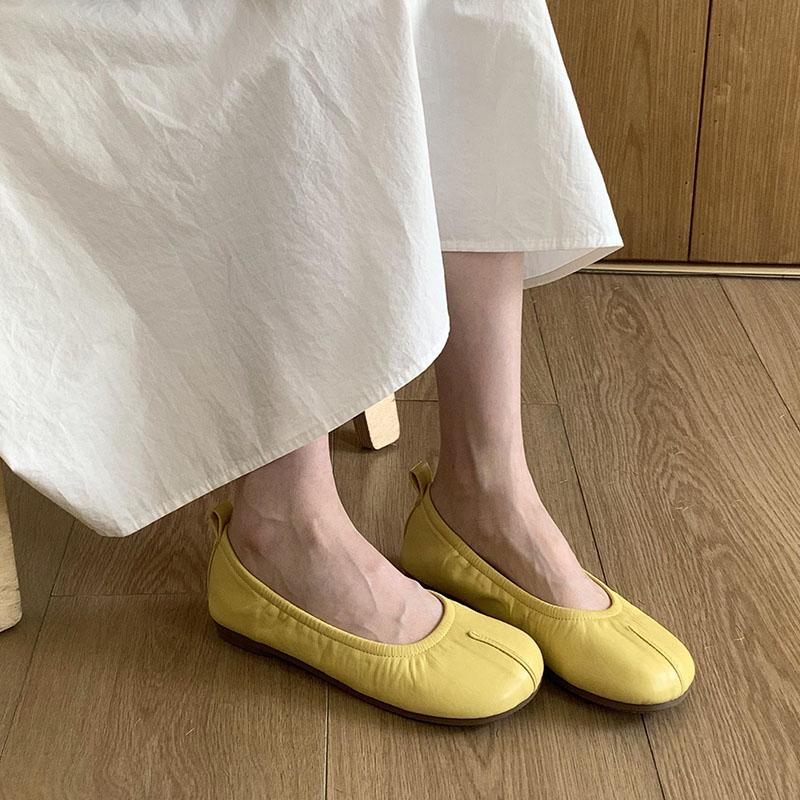 Fashion Fashion Round Toe Women Ballet Flats Dance Shoes New In Summer Spring Female Shallow Footwear Ladies Flats Slip On Shoes