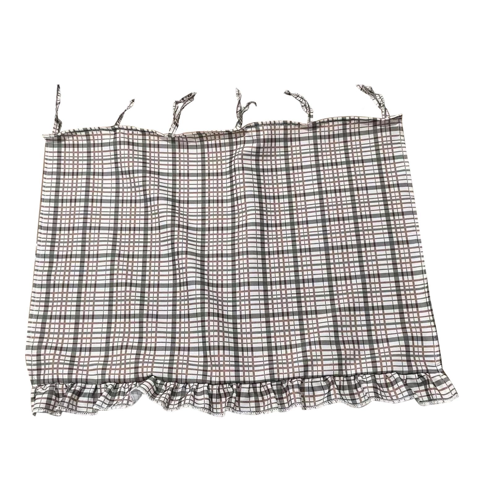 

Kitchen Oven Skirt Cover 60x45cm Handmade Fabric Oven Curtain with Ties and Ruffled Edge for Stove Decoration and Dust Protection