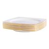 Huihuang Ceramic Gold Rim Square Dinner Plate Set