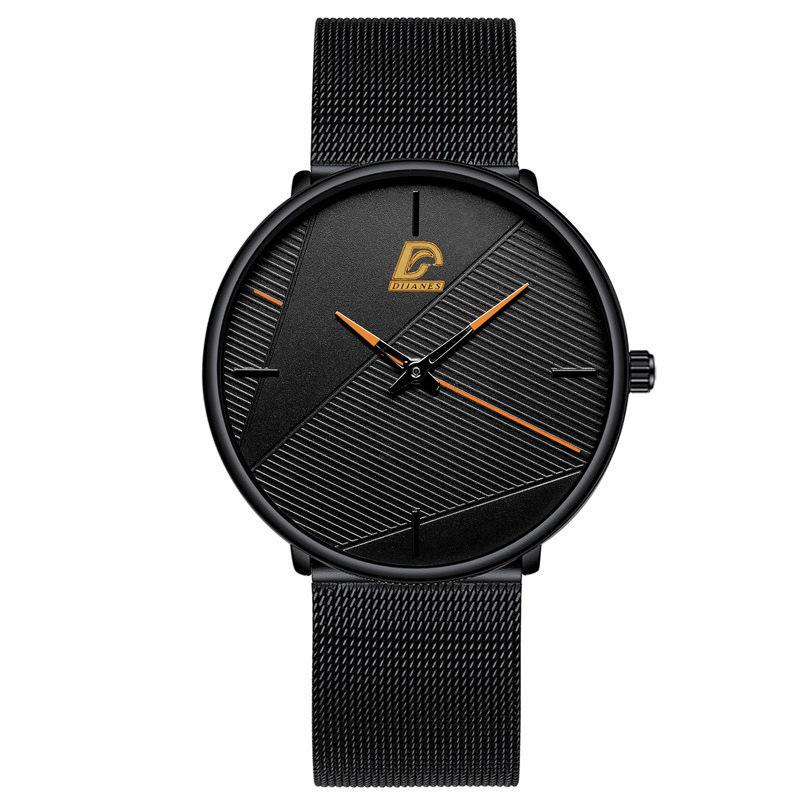 Dijanes Simple And Stylish Men'S Milan Mesh Belt Watch Business Leather Belt Quartz Watch