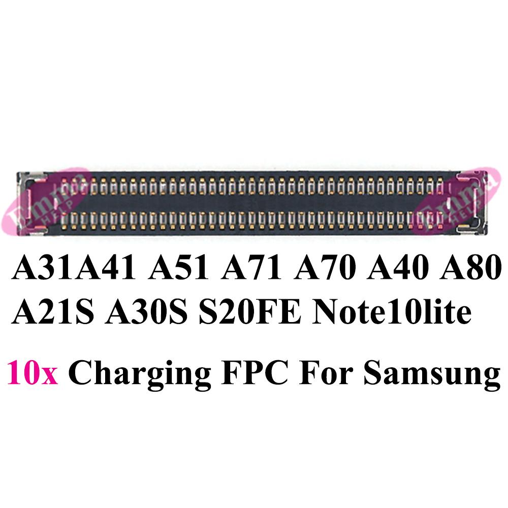 10pcs Charging Connector FPC For Samsung S25 S24 S23 S26 A15 A12 A72 A73 A05S A51 A71 A54 Motherboard FPC Connector 78Pin