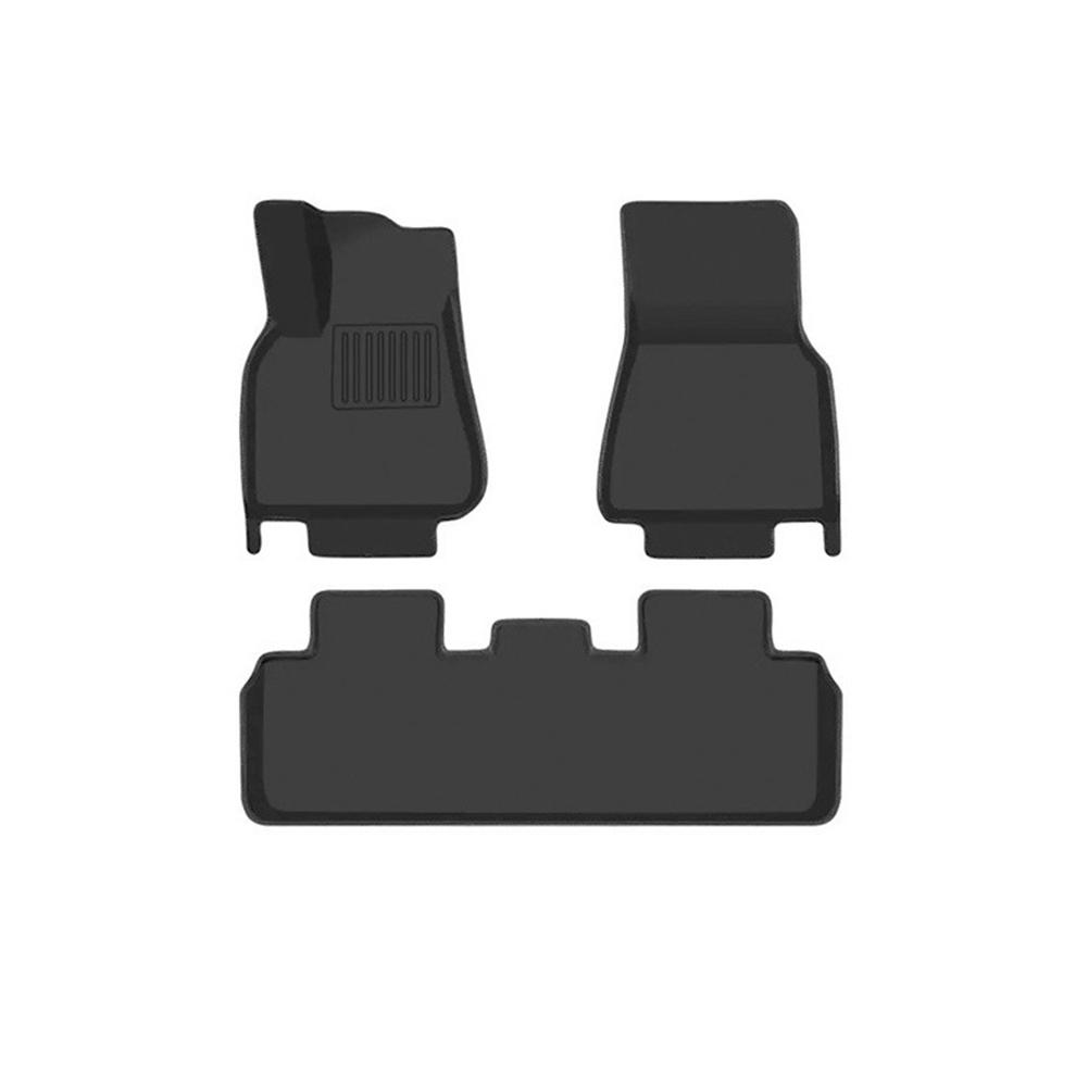 

3 шт. коврики для автомобилей всепогодные автомобильные передние и задние коврики водонепроницаемые коврики вертикальные зернистые автомобильные коврики чёрный