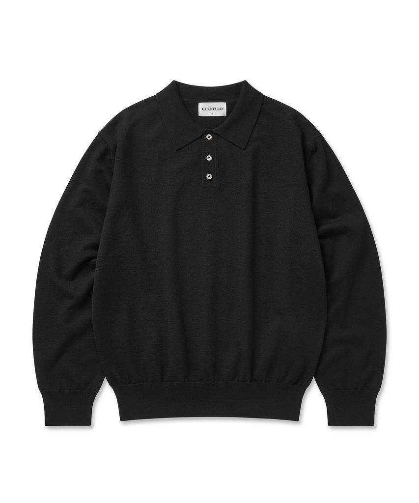 CUZNELLO Soft Collar Knit_Black