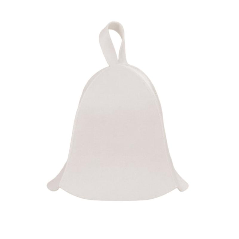 

Simple Wool Felt Sauna Hat Russian Pad Set Head Protections Anti Heat Shower Cap for Bath Hair Turban Bathroom Accessory