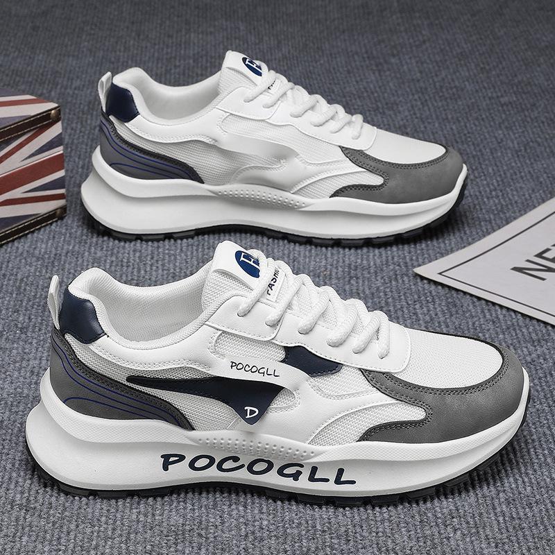 Men's Shoes In Summer Breathable Odor Proof and Versatile Mesh Sports and Leisure Enhancing High-end Style Retro Daddy Trendy Shoes for Men