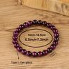 Festive Gifts Purple Garnet Beaded Bracelet Elegant Fashion Jewelry For Women Daily Wear Gift