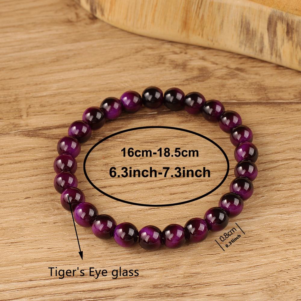 Festive Gifts Purple Garnet Beaded Bracelet Elegant Fashion Jewelry For Women Daily Wear Gift