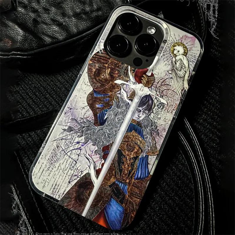 

Ins Retro Angel Cross Kawaii Cartoon Luxury IMD Phone Case For iPhone 17 AIR 16 15 14 13 12 11 PRO MAX PLUS Y2K Shockproof Cover iPhone 15 Pro